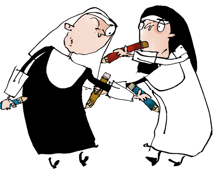 740x600 Drawing Nuns Hotessa Laurence