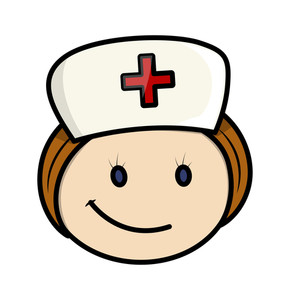 290x300 Happy Cartoon Nurse Character Face Royalty Free Stock Image