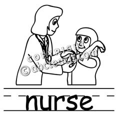 236x236 Black And White Nurse Clipart