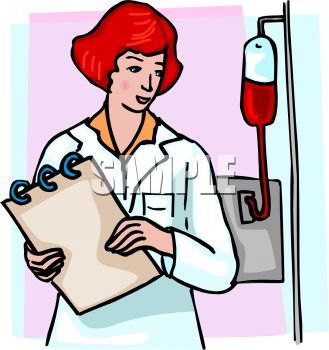 329x350 Picture Of A Nurse Checking On Her Patient In A Vector Clip Art