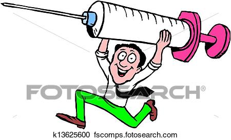 450x273 Clipart Of Nurse With Syringe Cartoon K13625600