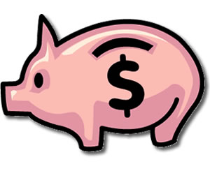 300x245 Piggy Bank Black And White Free Download Clip Art