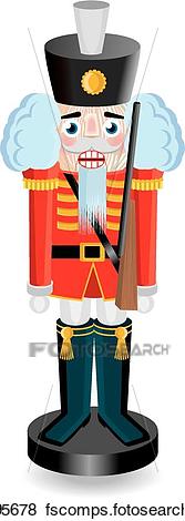 167x470 Clip Art Of Nutcracker U18095678