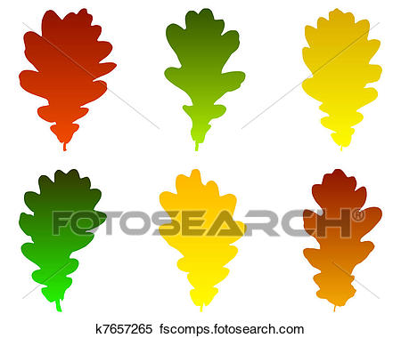 450x380 Clipart Of Oak Leaves K7657265