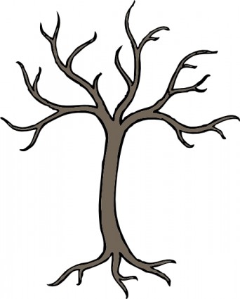 342x425 Tree Black And White Clipart