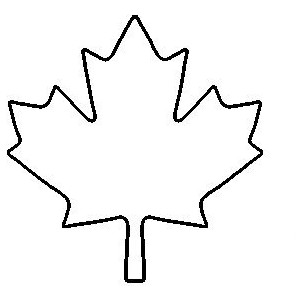 300x300 Maple Leaf Outline Clipart 8
