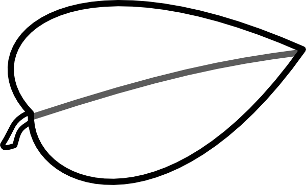 600x362 Leaf Outline Clip Art