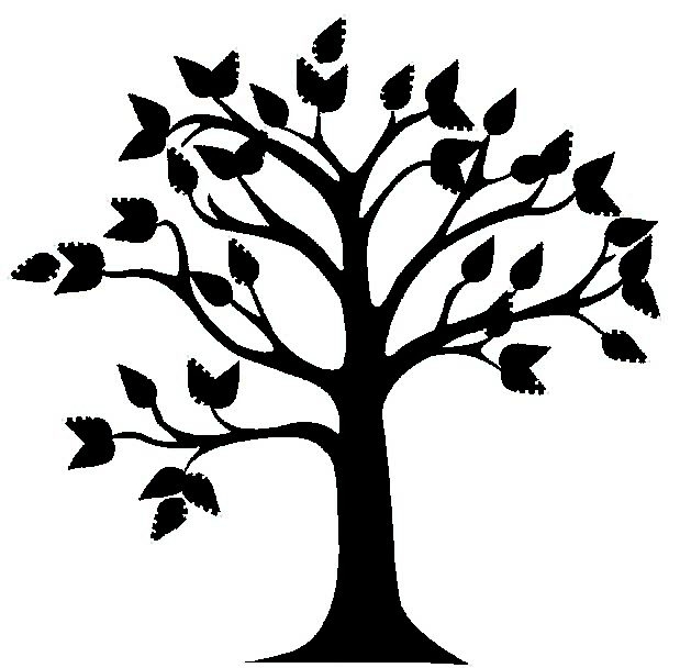 619x608 Black And White Tree Clip Art Cliparts