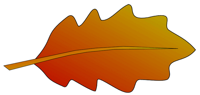 640x305 Red Oak Leaves Clipart