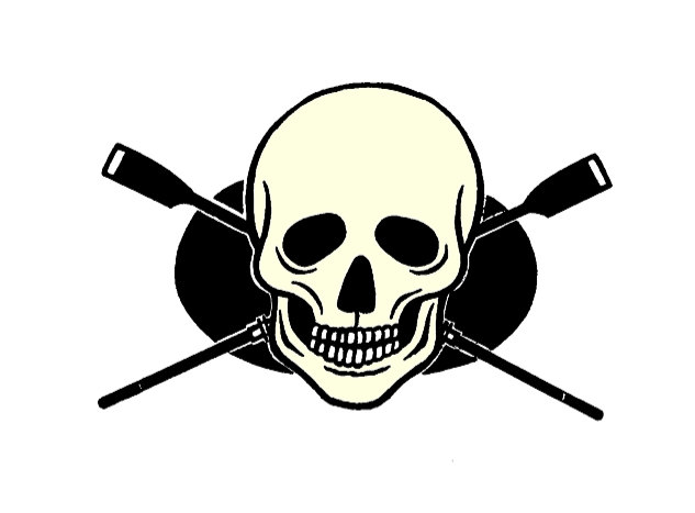 633x467 Temporary Tattoo Of A Skull With Crossed Oars Pack Of 5