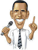130x170 Drawing Of Barack Obama Caricature K9418493