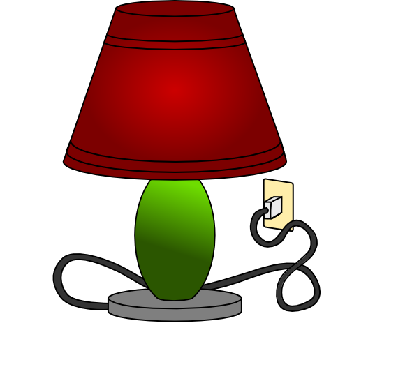 600x559 Lamp Table Lamp Light Clip Art