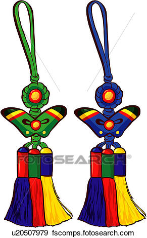 291x470 Clip Art Of Items, Tassel, Object, Decorations, Craft, New Year