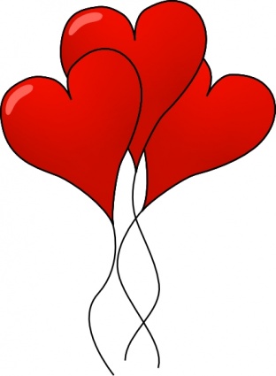 312x425 Heart Ballons Clip Art Vector, Free Vector Graphics