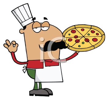 350x327 Occupation Cartoon Of A Pizza Maker