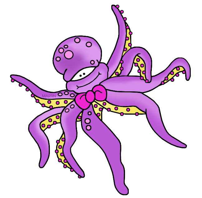 648x637 Animals Clip Art By Phillip Martin, Octopus