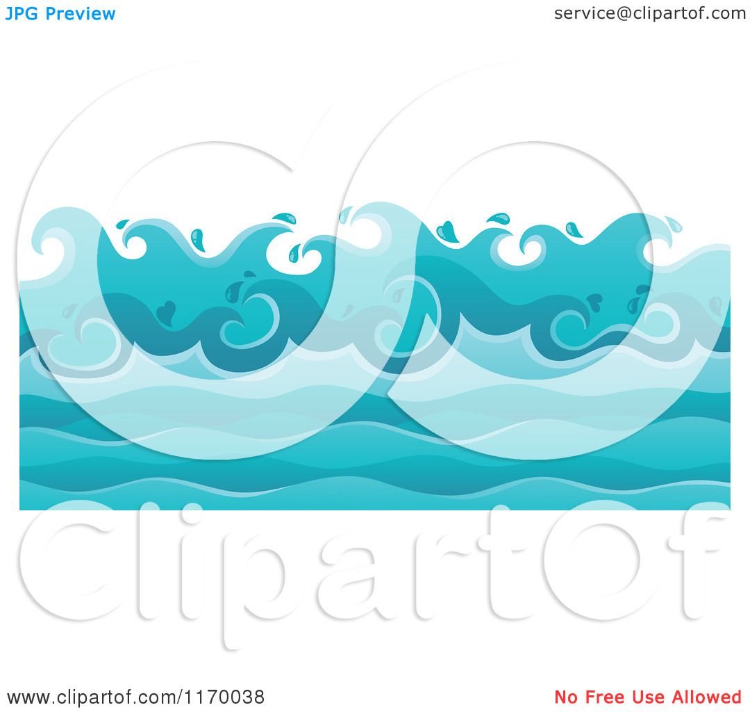 1080x1024 Cartoon Of A Background Of Ocean Waves