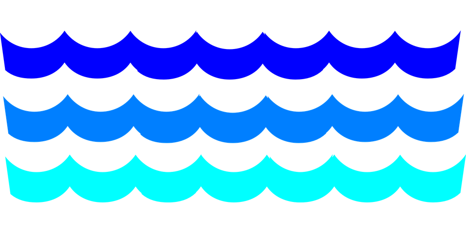 960x480 Clipart Waves Transparent