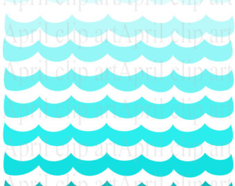 340x270 Ombre Ocean Waves Clip Art Cliparts