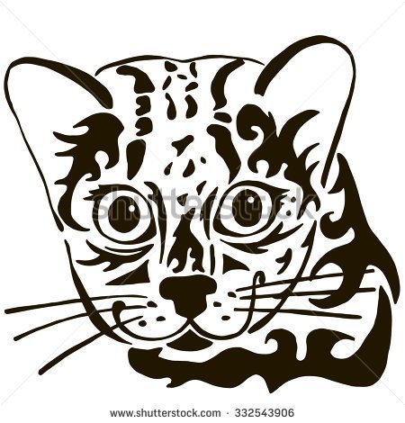 450x470 Ocelot Clip Art