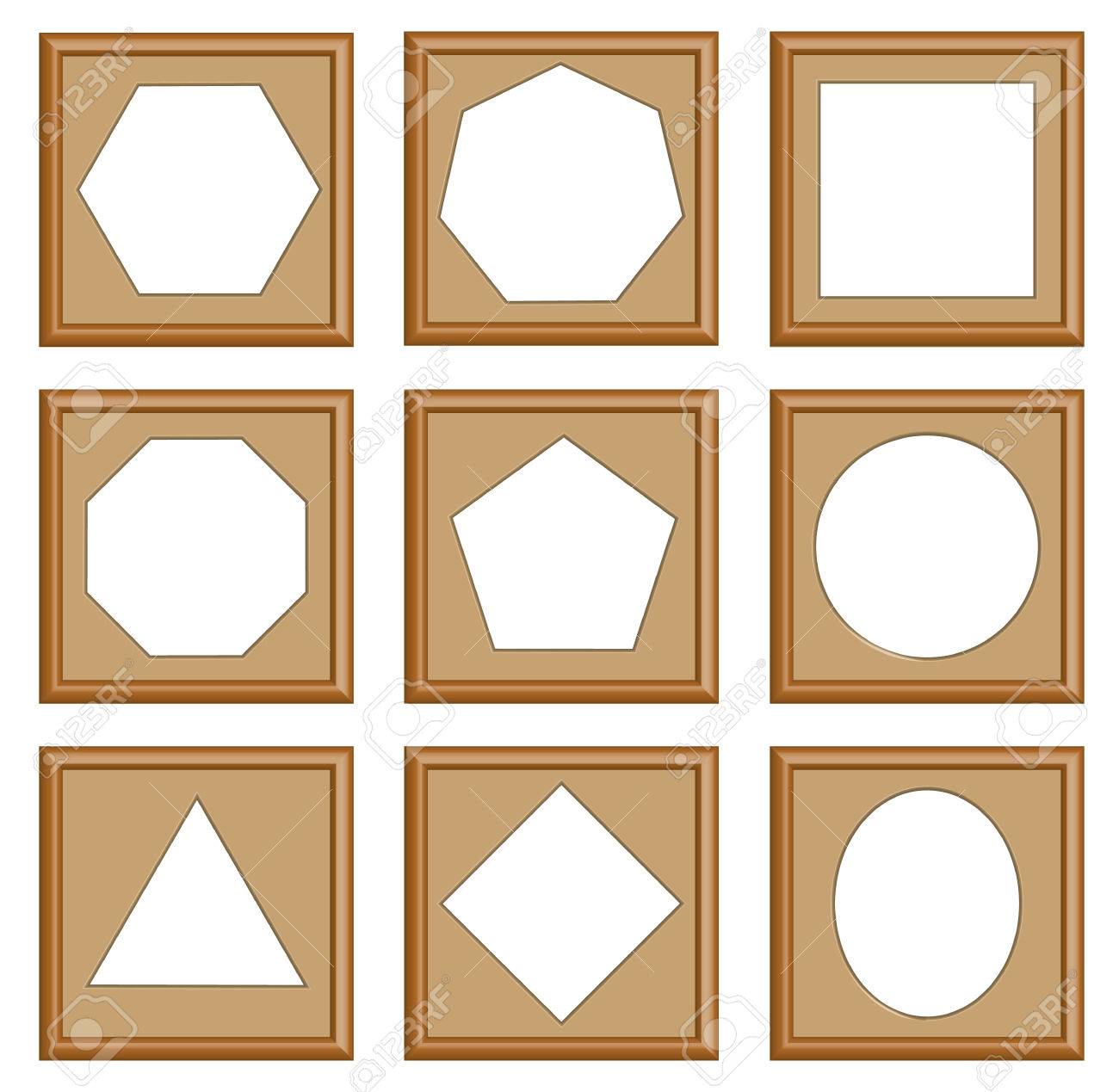 1300x1269 Modern Style Of Edge And Circle Frames, Hexagon, Octagon