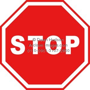 300x300 Clipart Illustration Of An Octagonal Red Stop Sign