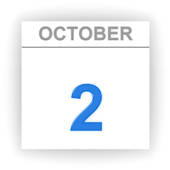 170x170 Clip Art Of Counter Calendar October 2. K11131742
