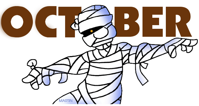 648x346 Calendar Clip Art By Phillip Martin, October