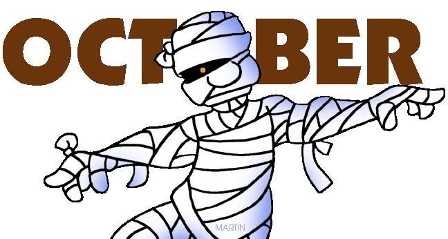 648x346 Free Clipart For October Calendar