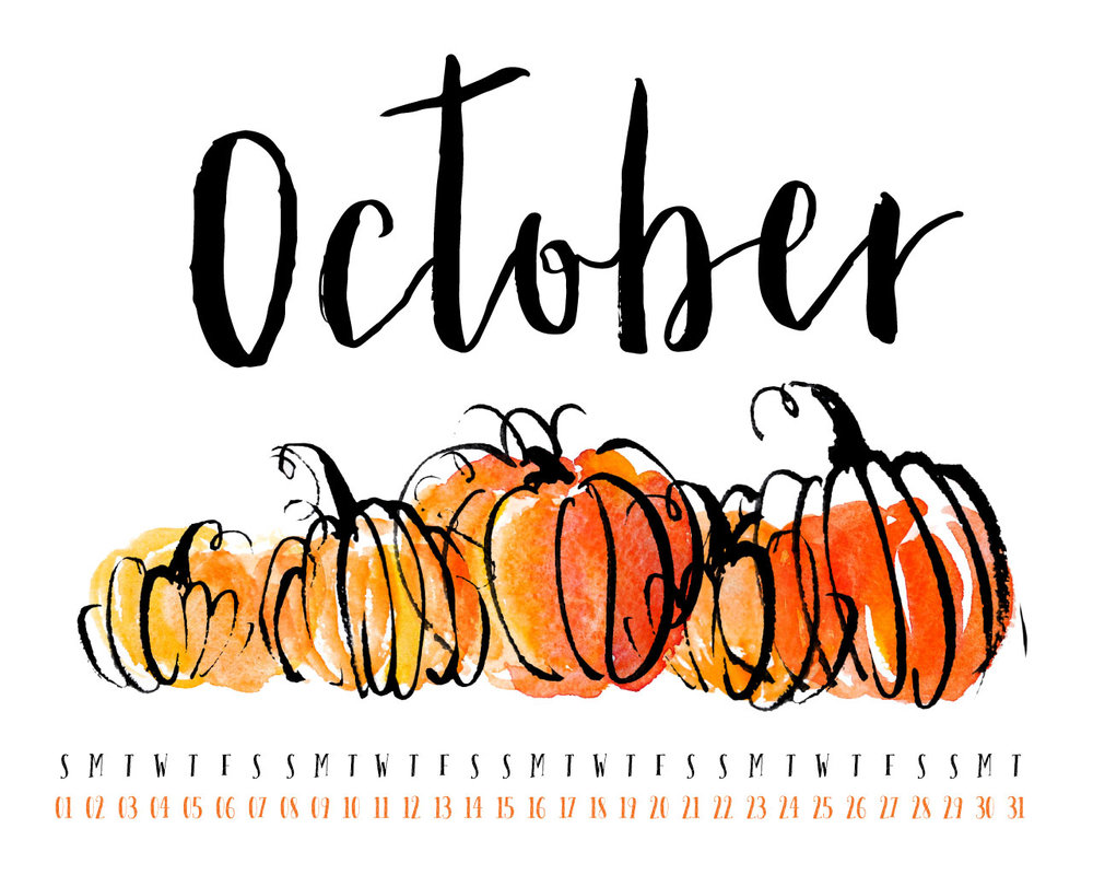 1000x800 October 2017 Desktop Calendar Wallpaper Uppercase Designs