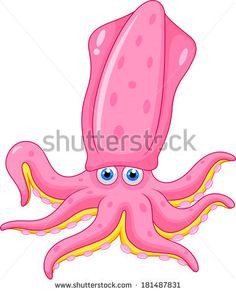 236x292 Cute Cartoon Octopus Vector Illustration The Pink Octopus Studio