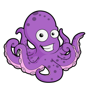 300x300 Free Cartoon Octopus Clip Art Vector