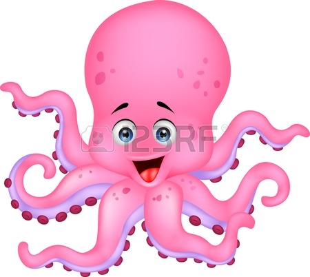 450x402 Funny Octopus Cartoon Royalty Free Cliparts, Vectors, And Stock