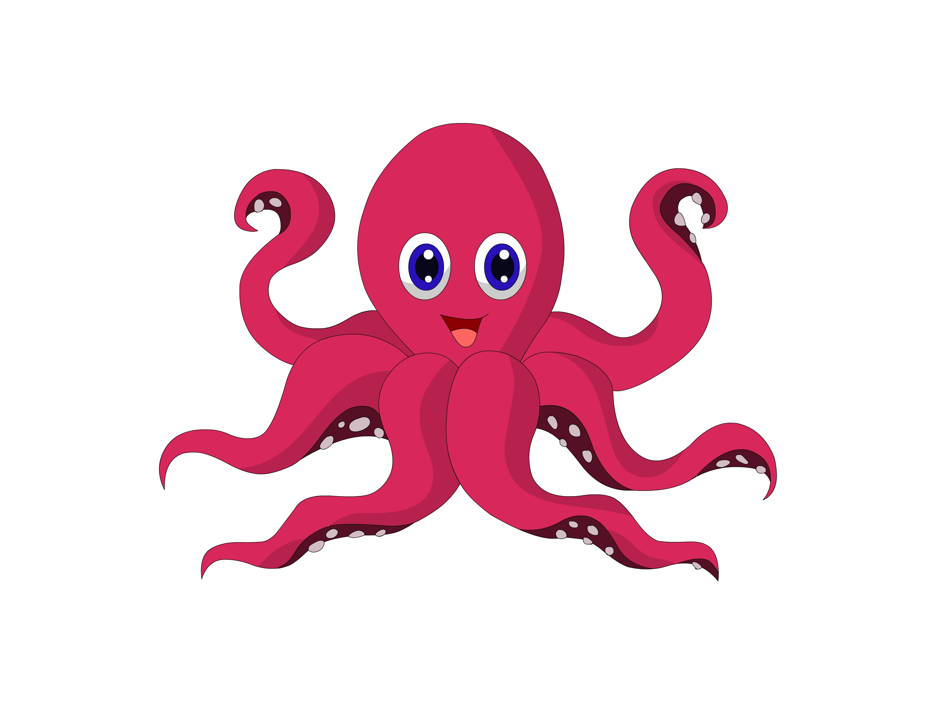 3200x2400 Octopus Cartoon Pictures Clipart