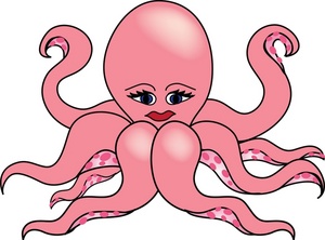 300x222 Octopus Black And White Octopus Clipart