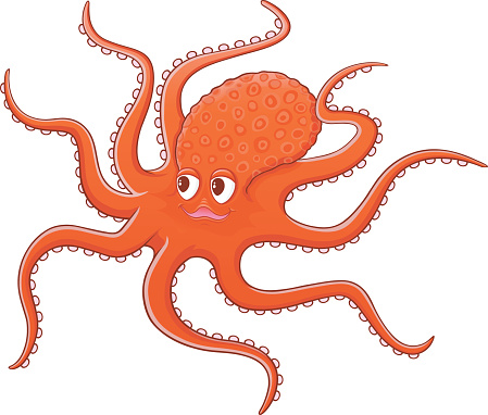 449x382 Orange Octopus Clipart Clipartxtras