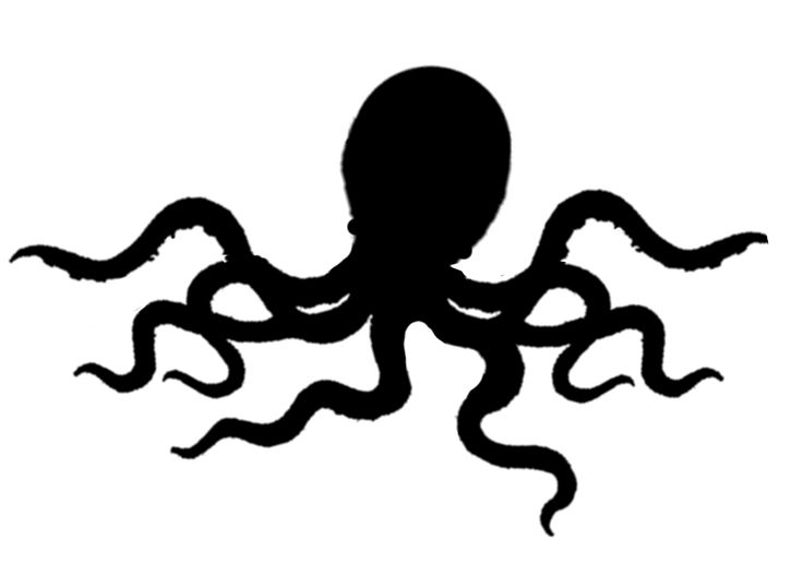 Octopus Clipart Black And White