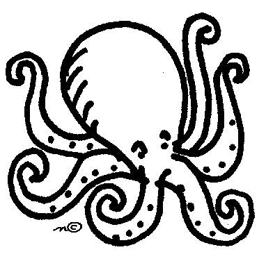 382x376 Luxury Octopus Clipart Black And White