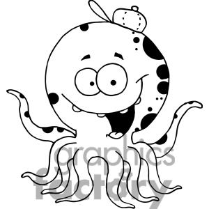 300x300 Octopus Clip Art Black And White Clipart Panda