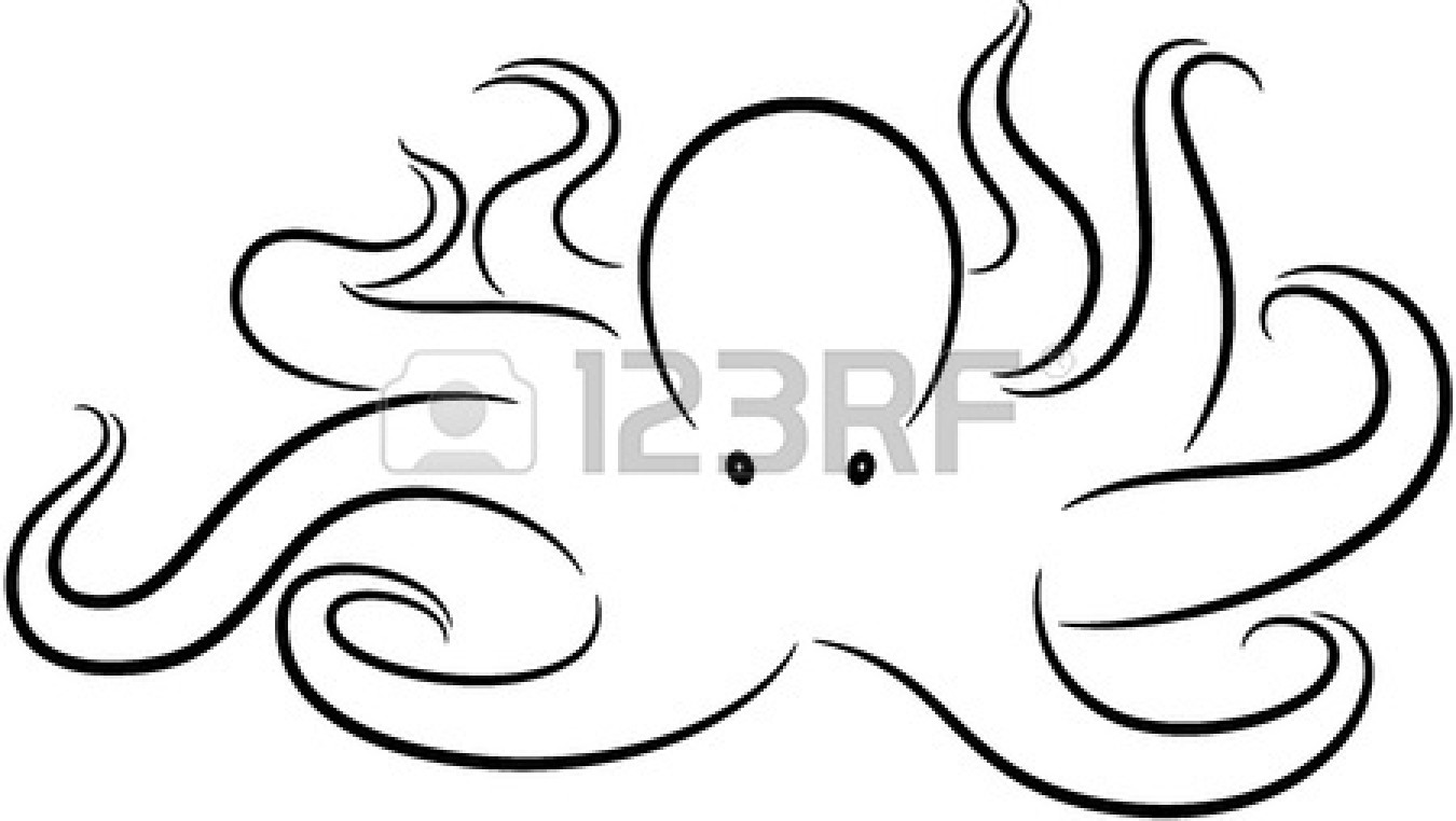 1350x762 Octopus Outline Clipart