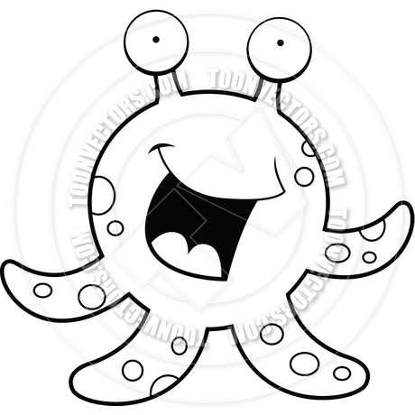 460x460 Octopus Smiling (Black And White Line Art) By Cory Thoman Toon