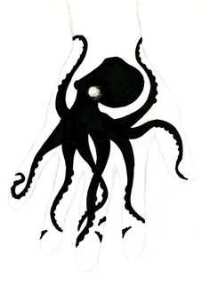 236x321 Octopus Love Silhouettes Woodcuts Silhouettes