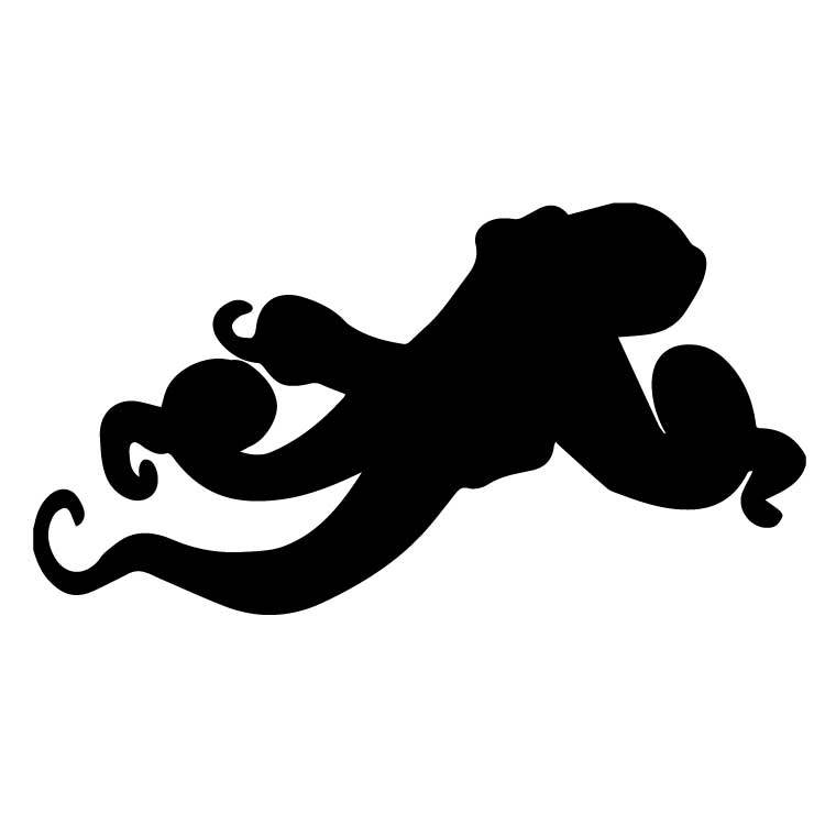 750x750 Octopus Silhouette Vinyl Car Sticker Decal Stickem Vinyl Decals