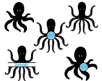 340x270 Octopus Silhouette Etsy