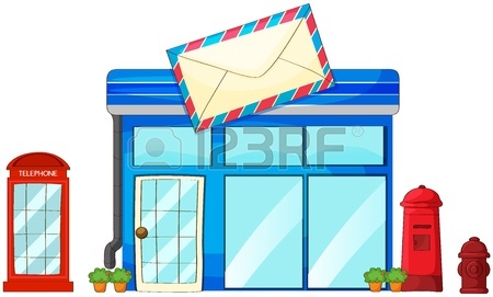 450x271 Illustration Of A Post Office Near A Street Royalty Free Cliparts