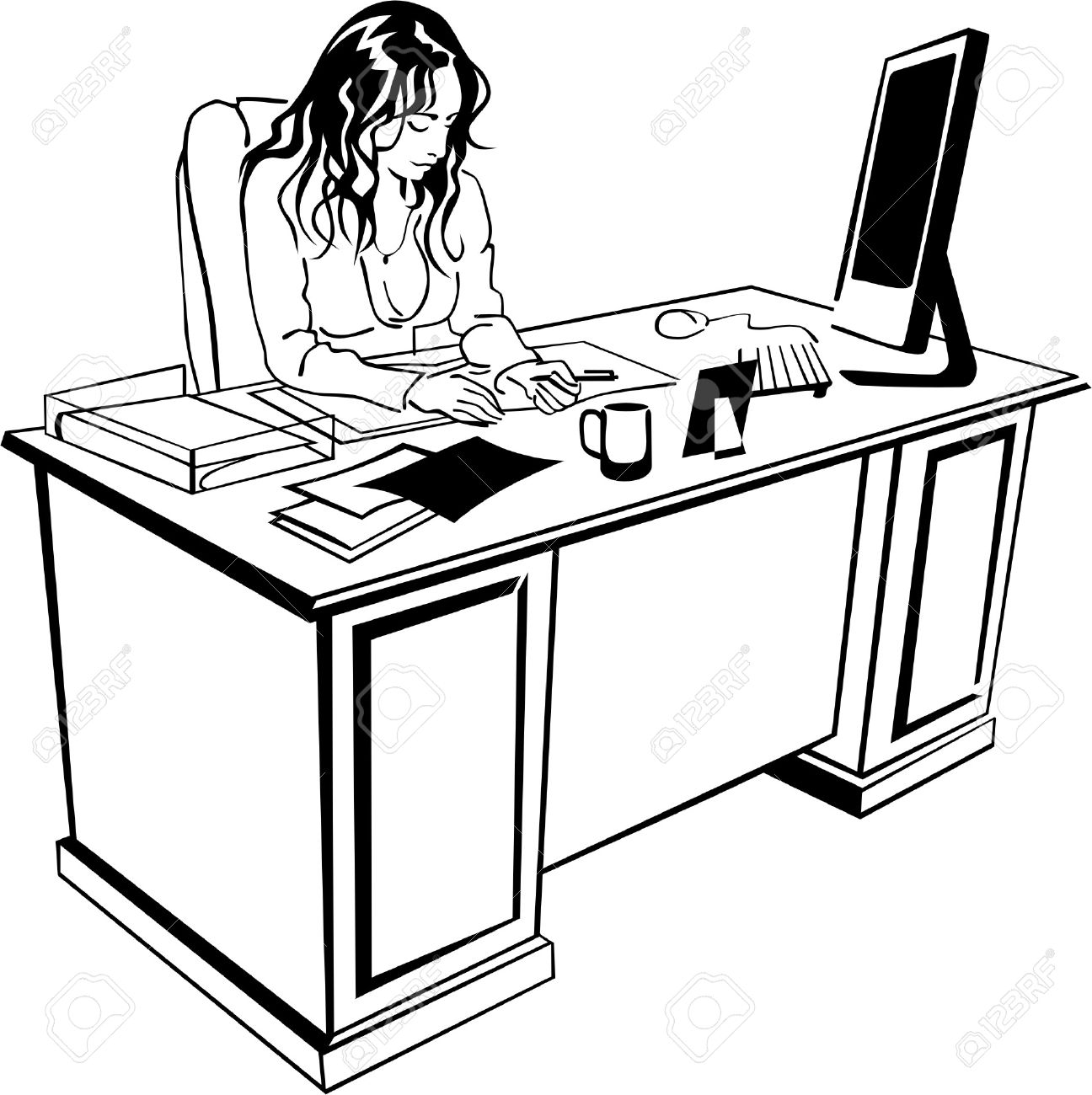 1296x1300 Table Clipart Office Table