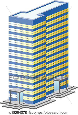 320x470 Clip Art Of Office Building, Build, Architecture, Structure