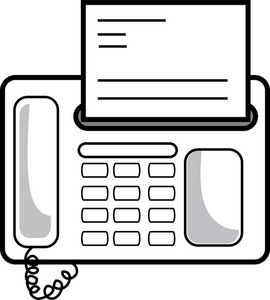 270x300 Fax Machine Clipart Image
