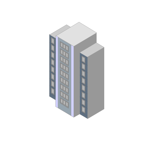 640x592 High Rise Building Clipart