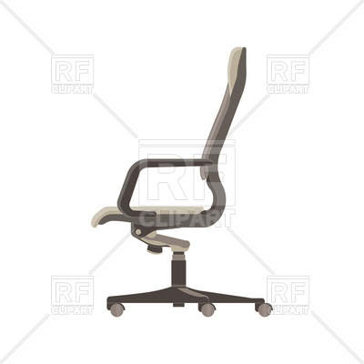 400x400 Office Chair Grey Flat Icon Isolated Royalty Free Vector Clip Art